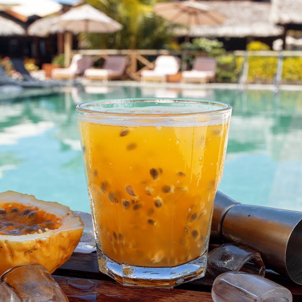 Caipiroska de fruta com Vodka Nacional