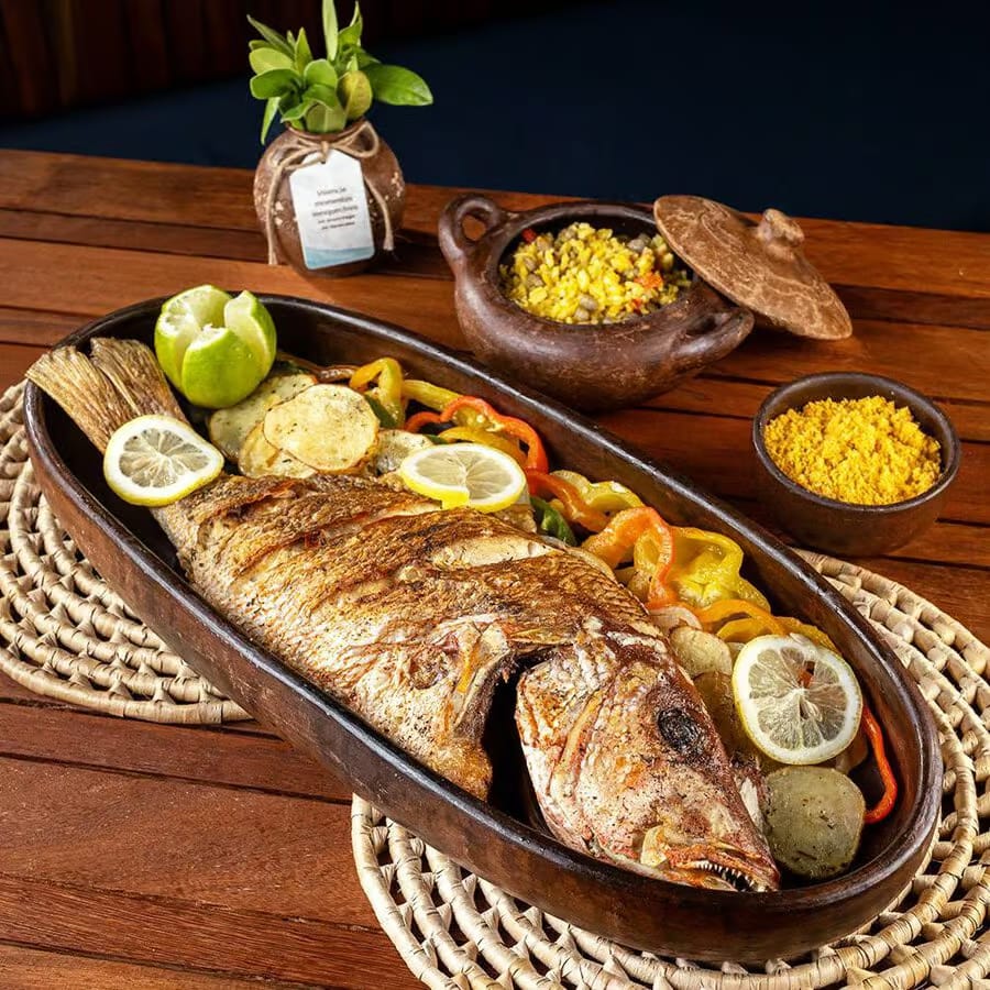 Peixe inteiro ao forno