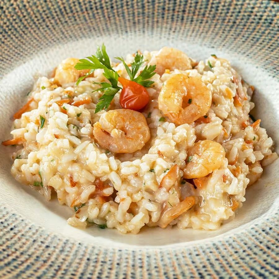 Risoto de camarão